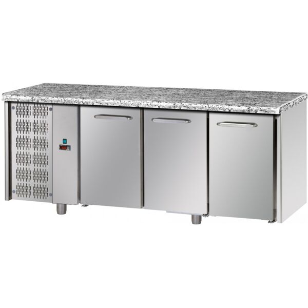 tecnodom tavolo refrigerato positivo 3 porte gn 1/1 gruppo motore sx piano in granito