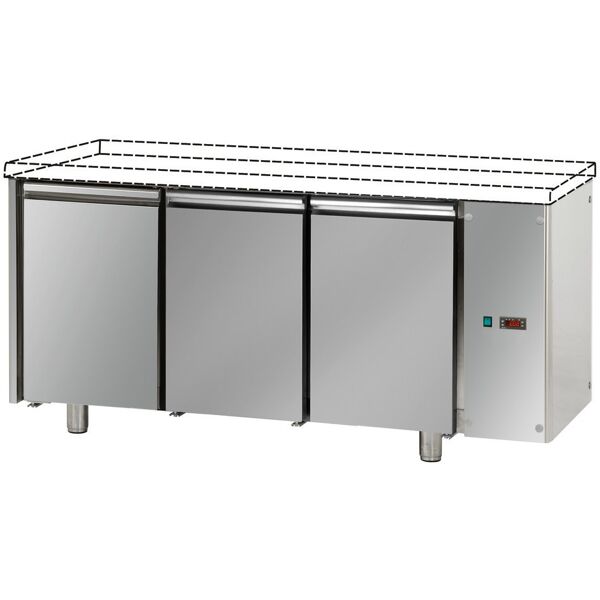 tecnodom tavolo refrigerato pasticceria 3 porte prof. 80 senza motore senza piano di lavoro