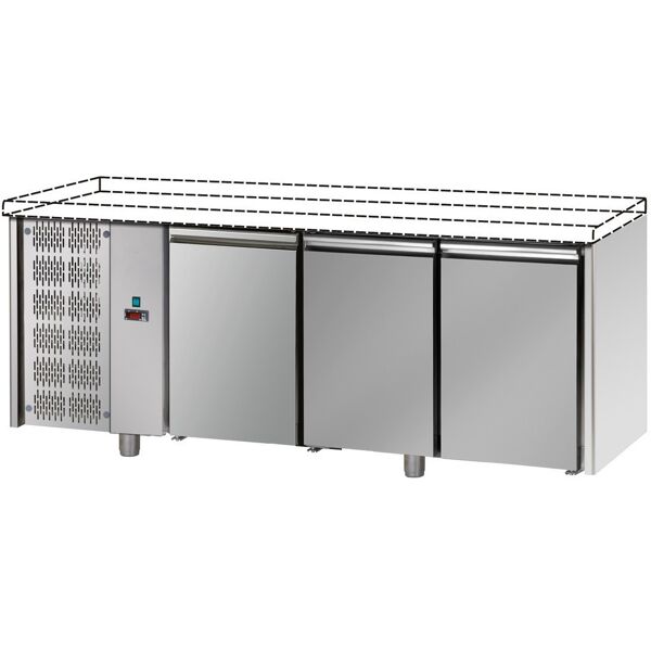 tecnodom tavolo refrigerato pasticceria 3 porte prof. 80 gruppo motore sx senza piano di lavoro