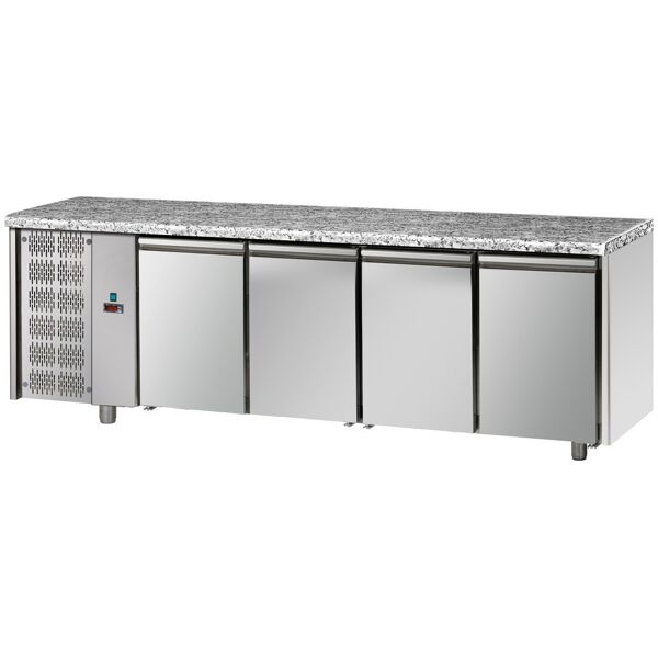 tecnodom tavolo refrigerato pasticceria 4 porte prof. 80 gruppo motore sx piano in granito