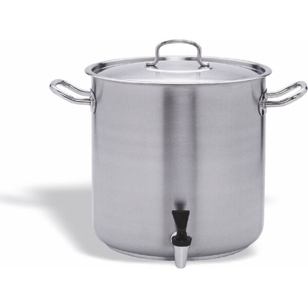 karel pentola inox con rubinetto e coperchio Ø28 h 28 cm 16,5 litri