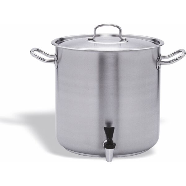 karel pentola inox con rubinetto e coperchio Ø35 h 35 cm 33,6 litri