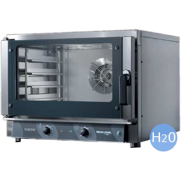 tecnodom forno a convezione fem04nemidvh2o 4 teglie gn1/1 o 60x40 cm elettromeccanico