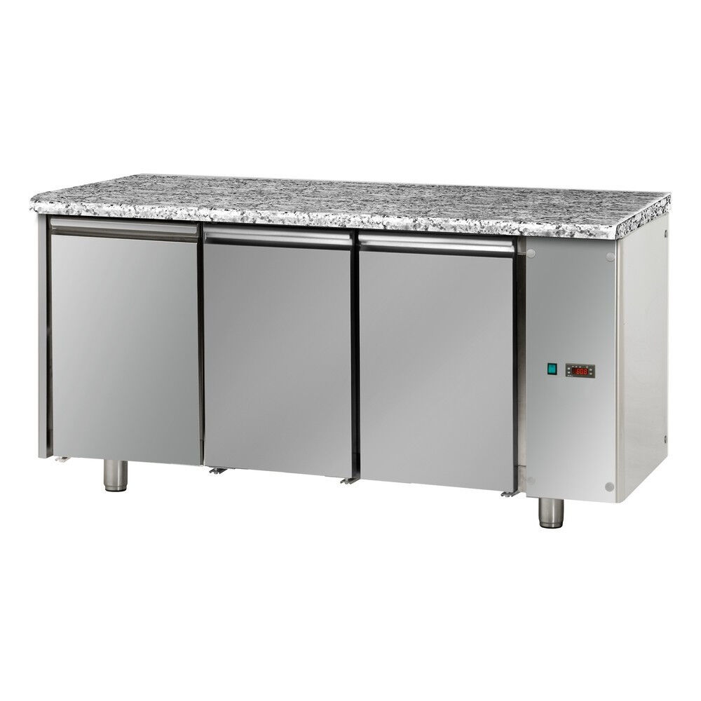 Tecnodom Tavolo Refrigerato Pasticceria 3 Porte Prof. 80 Senza Motore Piano in Granito