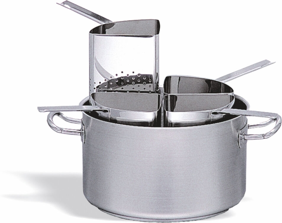 Karel Casseruola Inox Completa con 4 Colapasta Ø40 H 25 cm 31,4 Litri