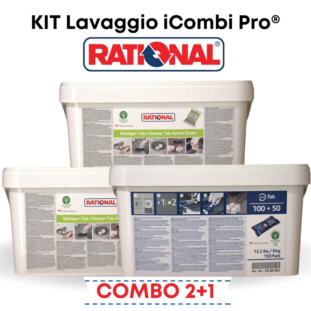 Rational Combo Pastiglie Detergente Verdi e Blu per iCombi Pro® e iCombi Classic® Combo Risparmio composto da 2 Verdi e 1 Blu