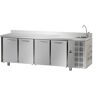 Tecnodom Tavolo Refrigerato Positivo 4 Porte GN 1/1 con Alzatina e Lavello