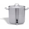 Karel Pentola Inox con Rubinetto e Coperchio Ø35 H 35 cm 33,6 Litri