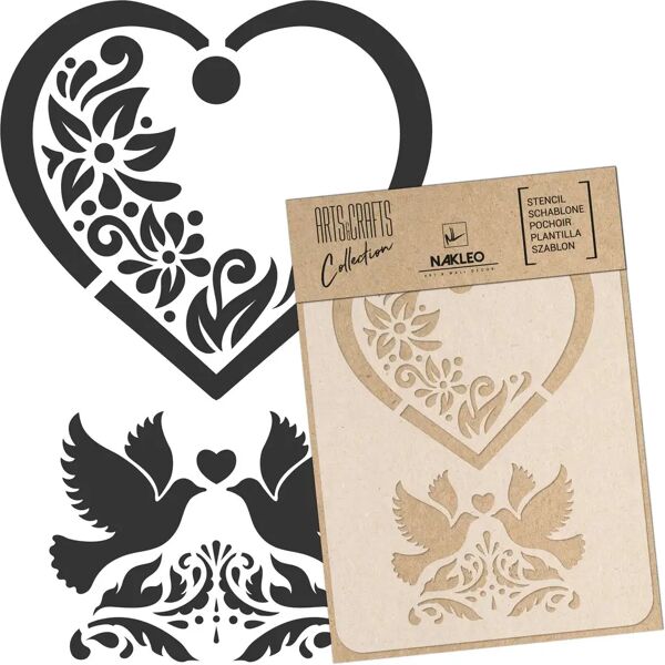 nakleo stencil riutilizzabile artigianato scrapbooking // matrimonio #2 a5 (15x21cm)