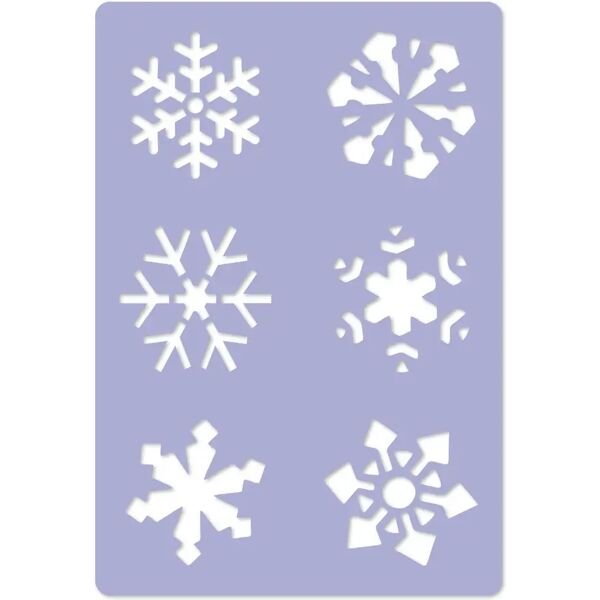 nakleo riutilizzabile plastica finestra natale stencil per artificiale neve // fiocchi di neve size l (59x95cm)