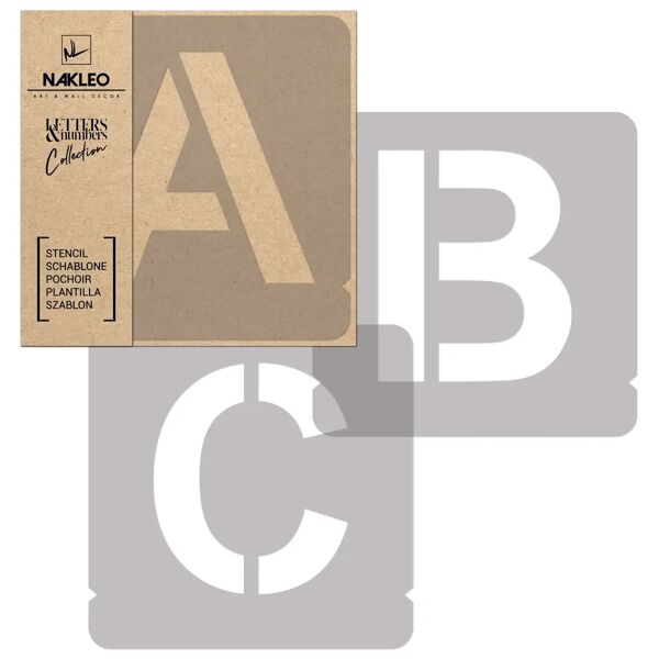 nakleo set di stencil riutilizzabili per lettere e numeri dell'alfabeto // 50 mm // modern sans maiuscola