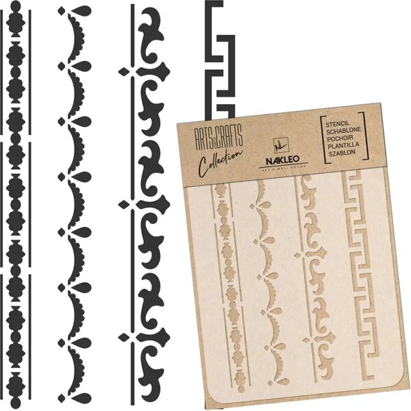 nakleo stencil riutilizzabile artigianato scrapbooking // set di mini bordi a3 (30x42cm)