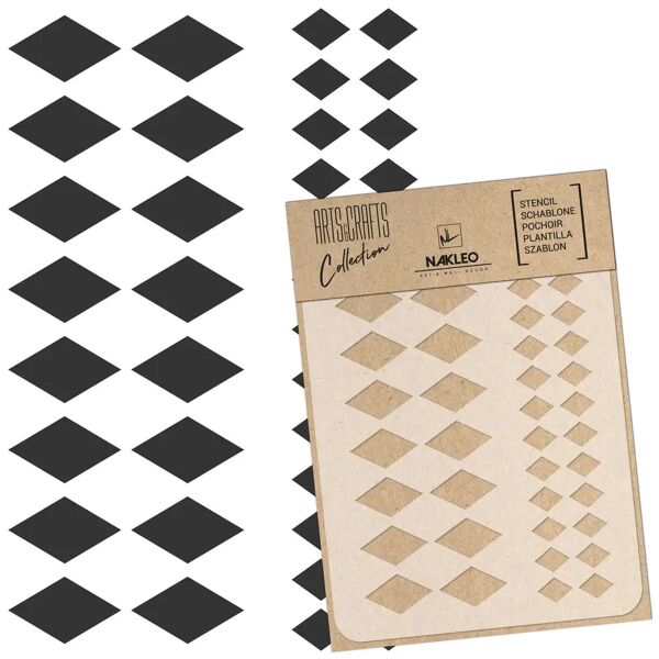 nakleo stencil riutilizzabile artigianato scrapbooking // diamanti rombo a5 (15x21cm)