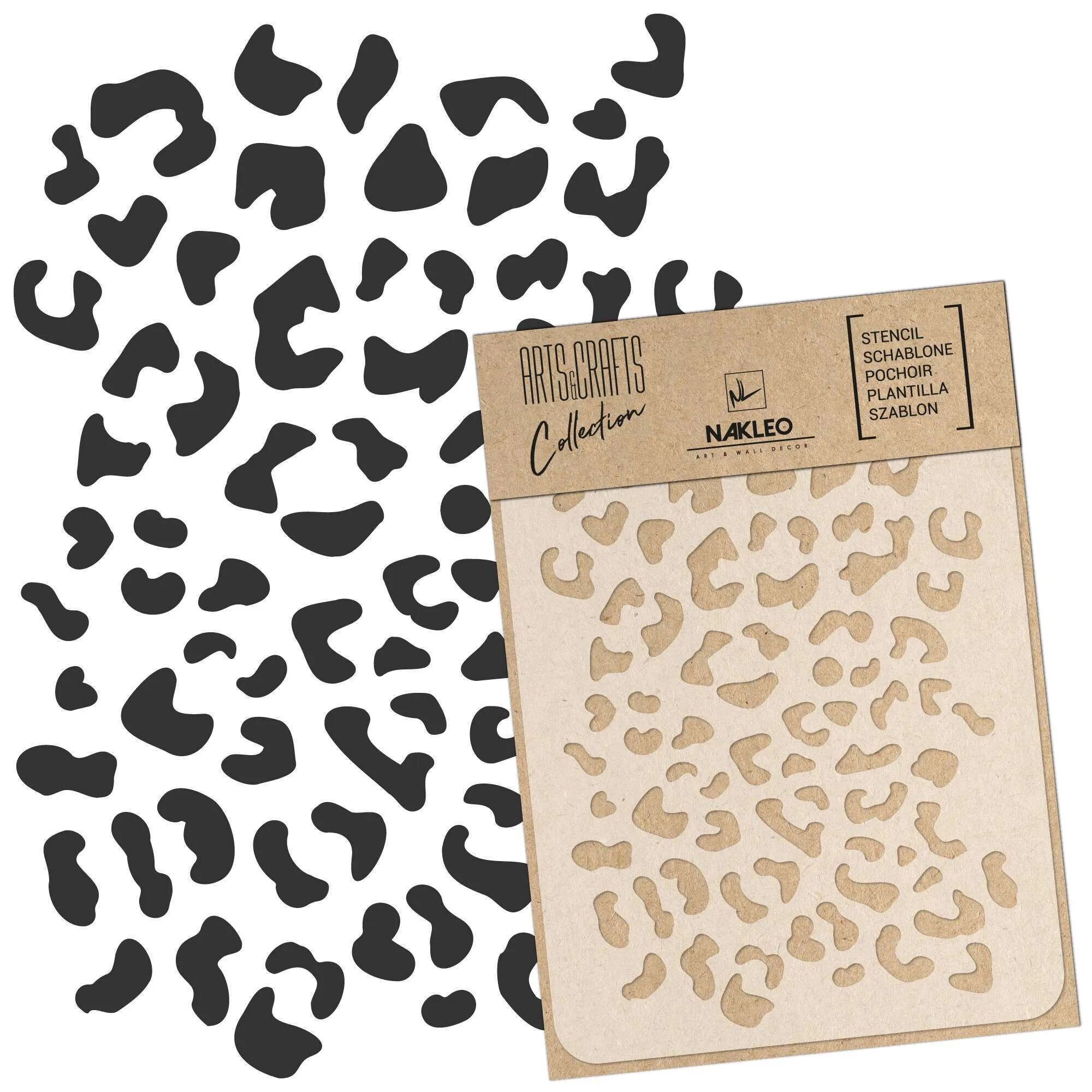 nakleo stencil riutilizzabile artigianato scrapbooking // stampa leopardo a4 (21x30cm)