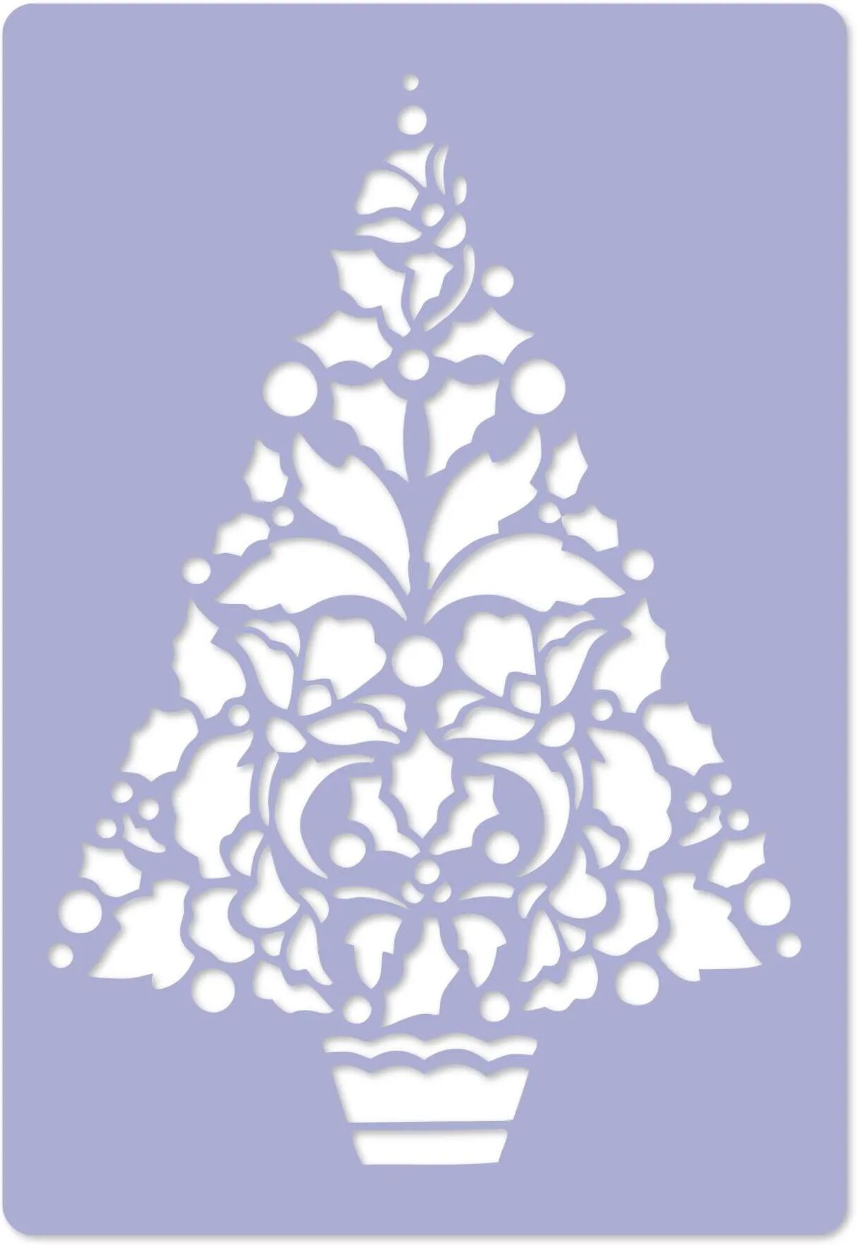 Nakleo Riutilizzabile Plastica Finestra Natale Stencil per Artificiale Neve // ALBERO DI NATALE Size S (30x42cm)