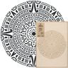 Nakleo Stencil in Plastica Riutilizzabile // MANDALA AZTECA LARGE (diameter 89cm)