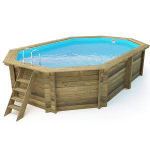 LOSA LEGNAMI Piscina ottagonale 486x336 in legno LOSA esterni da vivere AC/PIO486336 Naturale Legno