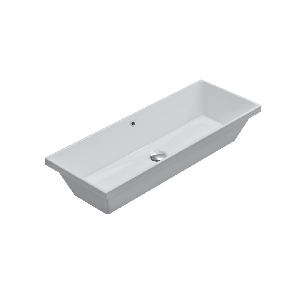 CERAMICA GLOBO Lavabo ad incasso in ceramica 75x34 cm Globo Stockholm FO075BI Bianco Ceramica