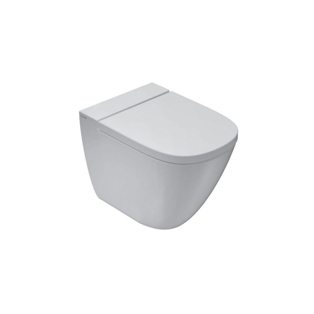 CERAMICA GLOBO Vaso a terra in ceramica 51x37 cm Globo Stockholm LA002BI Bianco Ceramica Con copri wc soft close