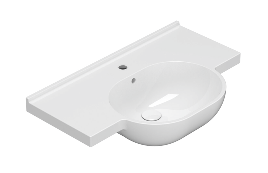 CERAMICA GLOBO Lavabo in ceramica 80x49 cm Globo Mode ME080BI Bianco Ceramica Standard