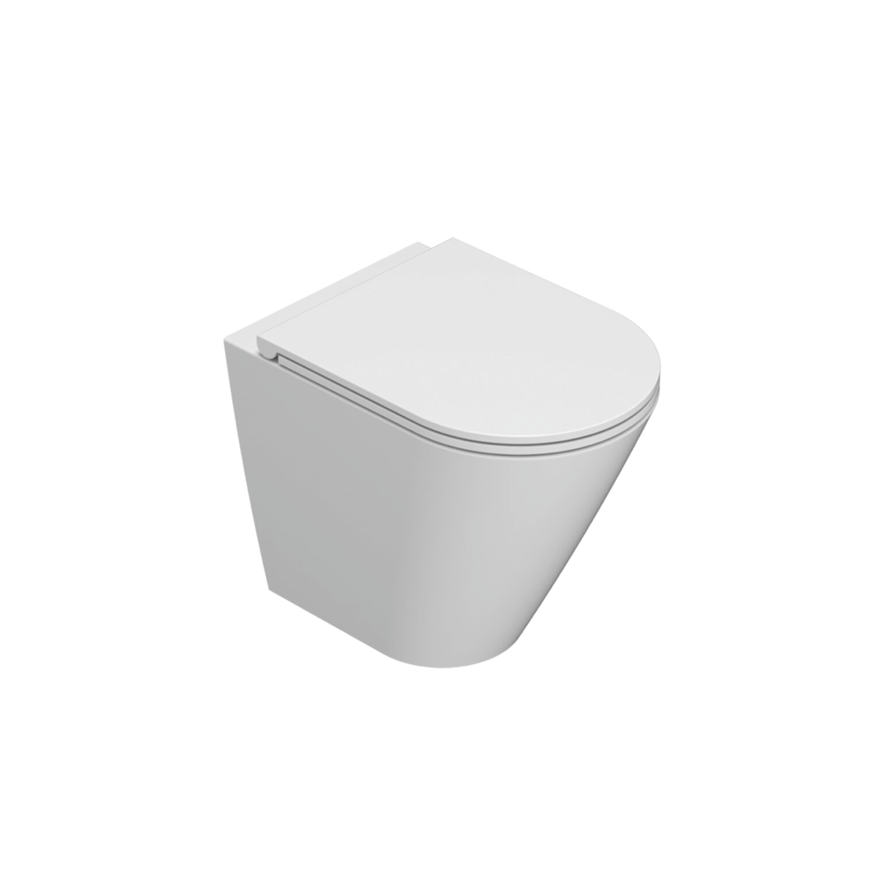 CERAMICA GLOBO Vaso a terra in ceramica 52x36 cm Globo Forty3 FO002BI Bianco Ceramica Con copri wc soft close