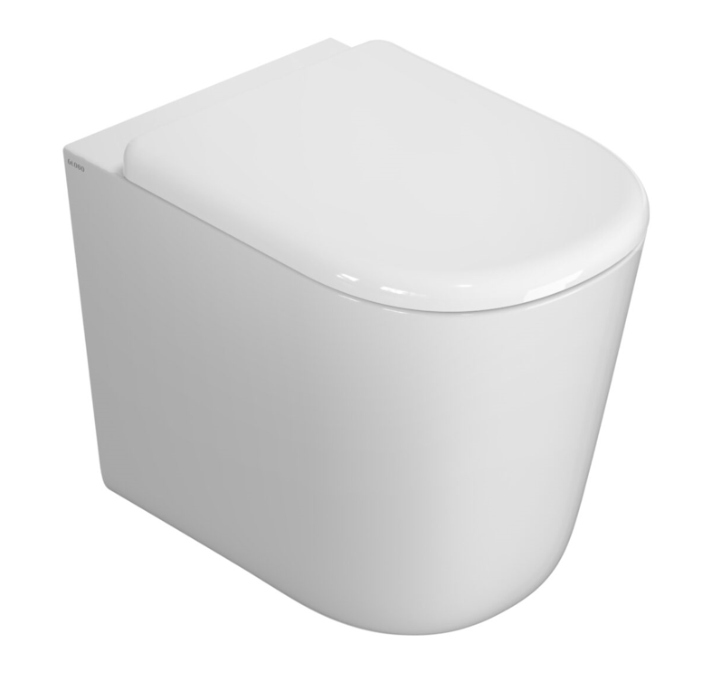 CERAMICA GLOBO Vaso a terra CLEANSTORM® in ceramica 54x36 cm Globo Lalita LT001BI Bianco Ceramica Con copri wc soft close