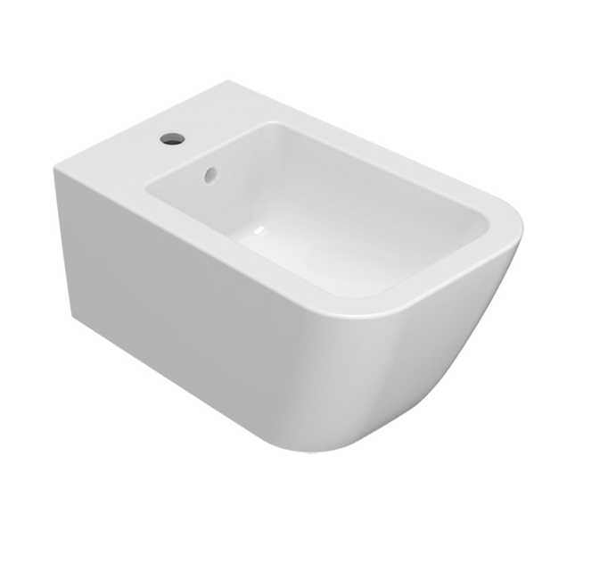 CERAMICA GLOBO Vaso sospeso senza brida in ceramica 56x36 cm Globo Stone STS06BI Bianco Ceramica Con copri wc soft close