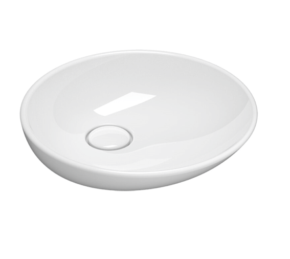 CERAMICA GLOBO Lavabo da appoggio in ceramica Ø50 cm Globo Free LAT50BI Bianco Ceramica