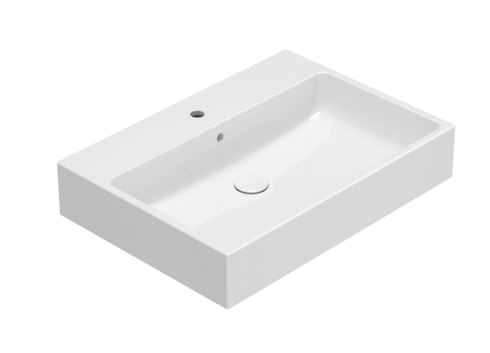 CERAMICA GLOBO Lavabo in ceramica 70x50 cm Globo Stone SCQ70BI Bianco Ceramica