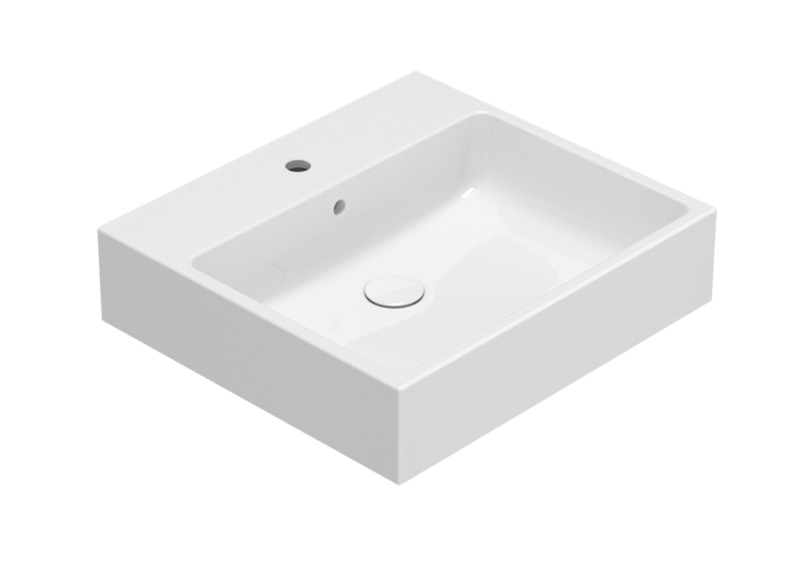 CERAMICA GLOBO Lavabo in ceramica 55x50 cm Globo Stone SCQ55BI Bianco Ceramica