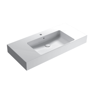 CERAMICA GLOBO Lavabo in ceramica 110x50 cm Globo STONE SCQ111BI Bianco Ceramica CERAMICA GLOBO Lavabo in ceramica 110x50 cm Globo STONE SCQ111BI Bianco Ceramica