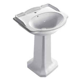 CERAMICA GLOBO Lavabo in ceramica 62x54 cm Globo Paestum PA057BI Bianco Ceramica Con colonna a terra CERAMICA GLOBO Lavabo in ceramica 62x54 cm Globo Paestum PA057BI Bianco Ceramica Con colonna a terra
