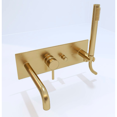 Miscelatore vasca Honey Gold Spazzolato - Serie Light Miscelatore vasca Honey Gold Spazzolato - Serie Light