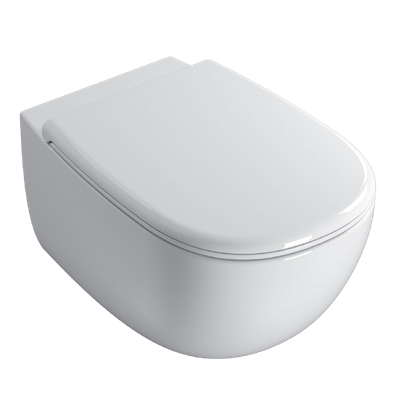 CERAMICA GLOBO Vaso sospeso senza brida in ceramica 53x35 cm Globo Daily DNS02BI Bianco Ceramica Con copri wc soft close CERAMICA GLOBO Vaso sospeso senza brida in ceramica 53x35 cm Globo Daily DNS02BI Bianco Ceramica Con copri wc soft close