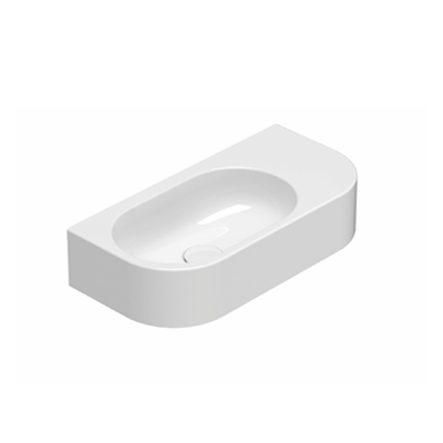 Lavabo sospeso in ceramica Globo - 55x27 cm, Bianco Lavabo sospeso in ceramica Globo - 55x27 cm, Bianco