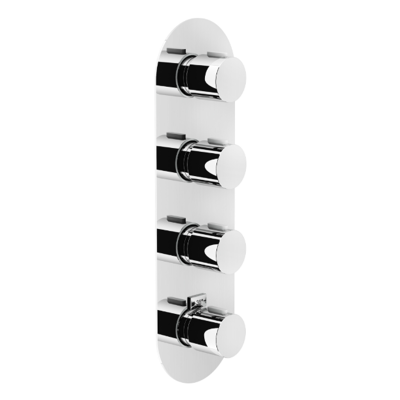NOBILI Parte esterna termostatico incasso a 3 vie per doccia serie LIKID LK00103CR Cromato Ottone NOBILI Parte esterna termostatico incasso a 3 vie per doccia serie LIKID LK00103CR Cromato Ottone