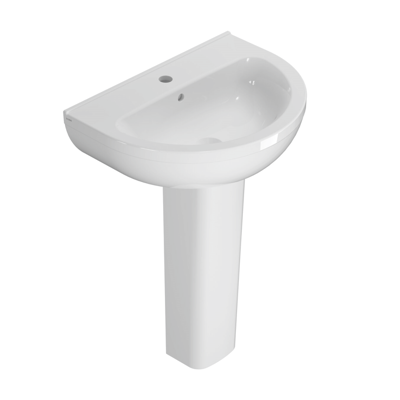 CERAMICA GLOBO Lavabo in ceramica 50x45 cm Globo Grace GRN50BI Bianco Ceramica Con colonna a terra CERAMICA GLOBO Lavabo in ceramica 50x45 cm Globo Grace GRN50BI Bianco Ceramica Con colonna a terra