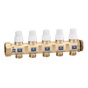 CALEFFI Collettore di ritorno completo di valvole di intercettazione incorporate 6 derivazioni 666765S1 1 1/4” F 6 CALEFFI Collettore di ritorno completo di valvole di intercettazione incorporate 6 derivazioni 666765S1 1 1/4” F 6