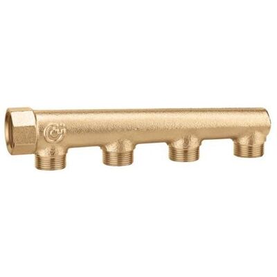 Collettore in ottone CALEFFI - 3/4" 4 uscite, Riscaldamento & Raffreddamento Collettore in ottone CALEFFI - 3/4" 4 uscite, Riscaldamento & Raffreddamento