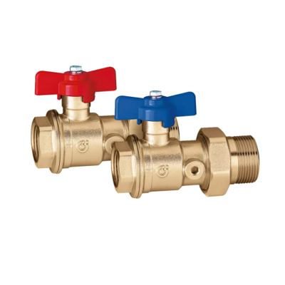 CALEFFI Coppia valvole a sfera attacchi femmina-maschio con bocchettone 1"x1 1/4" 391067 1" x 1 1/4" CALEFFI Coppia valvole a sfera attacchi femmina-maschio con bocchettone 1"x1 1/4" 391067 1" x 1 1/4"