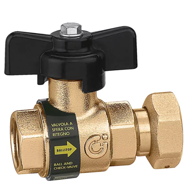 CALEFFI Valvola a sfera con ritegno incorporato BALLSTOP 3/4" F calotta 3/4"F 333500 3/4"F calotta x 3/4"F CALEFFI Valvola a sfera con ritegno incorporato BALLSTOP 3/4" F calotta 3/4"F 333500 3/4"F calotta x 3/4"F