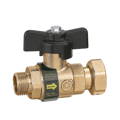 CALEFFI - Valvola a sfera con ritegno incorporato - 3/4" maschio a femmina CALEFFI - Valvola a sfera con ritegno incorporato - 3/4" maschio a femmina