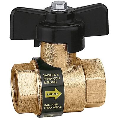 Valvola Ballstop Caleffi con Ritegno - Ottone 1/2" Valvola Ballstop Caleffi con Ritegno - Ottone 1/2"