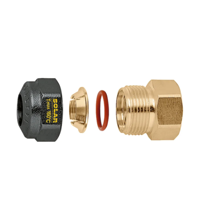 CALEFFI Raccordo femmina, meccanico a tenuta O-Ring per impianti solari. Diametro tubazione Ø22 254052 Ø 22 CALEFFI Raccordo femmina, meccanico a tenuta O-Ring per impianti solari. Diametro tubazione Ø22 254052 Ø 22