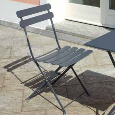 MALIGI HOME Sedia pieghevole in ferro color antracite MG/EROS Antracite Ferro MALIGI HOME Sedia pieghevole in ferro color antracite MG/EROS Antracite Ferro