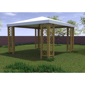 LOSA LEGNAMI Gazebo Capri 360x360 in legno LOSA esterni da vivere LO/GZ360360CG Naturale Legno