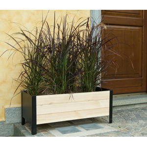 LOSA LEGNAMI Fioriera Lavanda in legno e metallo cm 118x36x32h LOSA esterni da vivere UP/LA1183632 Naturale Legno