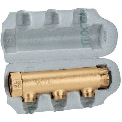 CALEFFI Collettore di distribuzione con coibentazione preformata 11/4" derivazioni 3 650732 1 1/4” 3 CALEFFI Collettore di distribuzione con coibentazione preformata 11/4" derivazioni 3 650732 1 1/4” 3