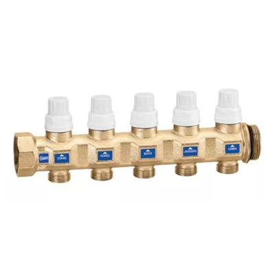 CALEFFI Collettore di ritorno completo di valvole di intercettazione incorporate 3 derivazioni 666735S1 1 1/4" F 3 CALEFFI Collettore di ritorno completo di valvole di intercettazione incorporate 3 derivazioni 666735S1 1 1/4" F 3