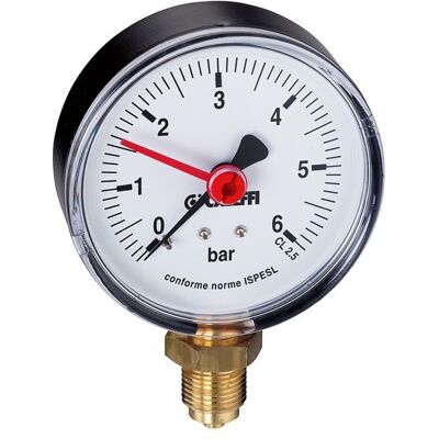 CALEFFI - 557410 - 0-10 bar - 1/4" - Manometro CALEFFI - 557410 - 0-10 bar - 1/4" - Manometro